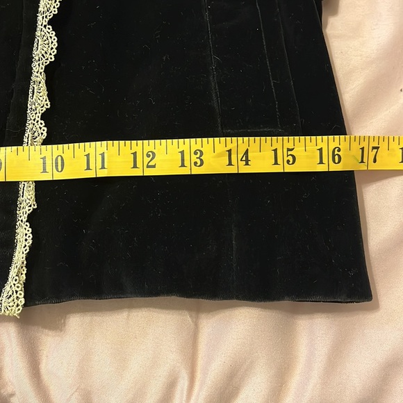 Custom Vintage Antique Lace Black Velvet Jacket - Picture 15 of 15